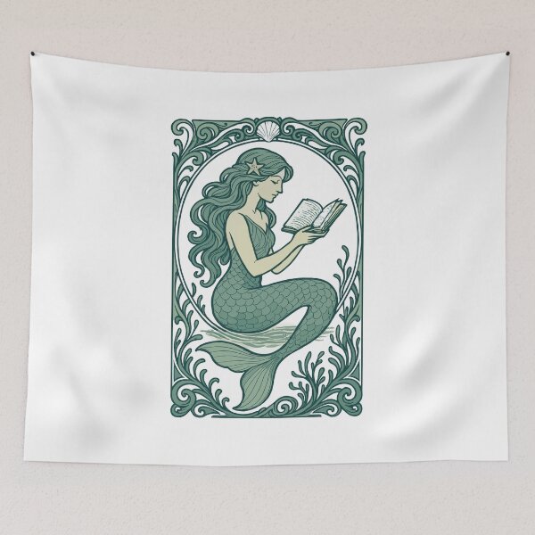 Item preview, Mermaid Nixie Reading Book Books Gift designed and sold by Pineapple-Tree.