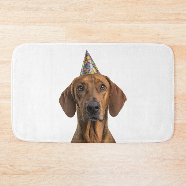 Item preview, Cute Redbone Coonhound dog with Party Hat Birthday Celebration designed and sold by LazyOwlStore.