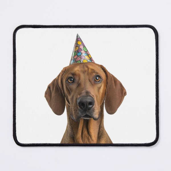 Item preview, Cute Redbone Coonhound dog with Party Hat Birthday Celebration designed and sold by LazyOwlStore.