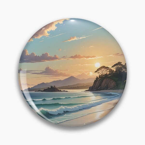 Item preview, Byron Bay Sunrise: Curving Shore to Headland designed and sold by LSVart.