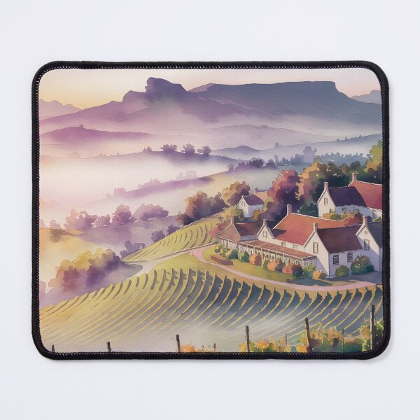 Item preview, Cape Winelands at Sunrise: Rolling Vineyards Aglow designed and sold by LSVart.