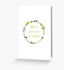 Floral wreath Greeting Card