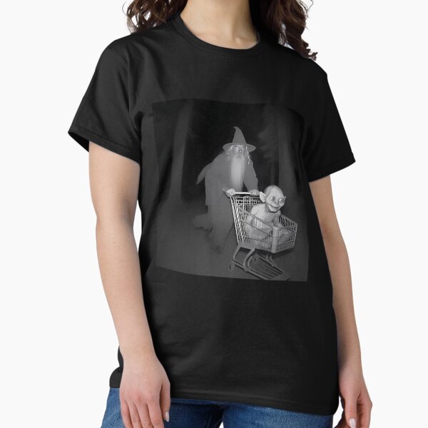 Item preview, Grey W.i.z.a.r.d Pushing G.o.l.l.u.m Meme designed and sold by NicheSpectrum.