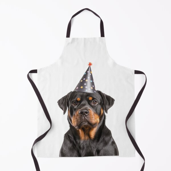 Item preview, Cute Rottweiler dog with Party Hat Birthday Celebration designed and sold by LazyOwlStore.