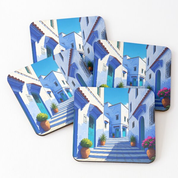 Item preview, Chefchaouen, Morocco: Midday Blue Streets designed and sold by LSVart.