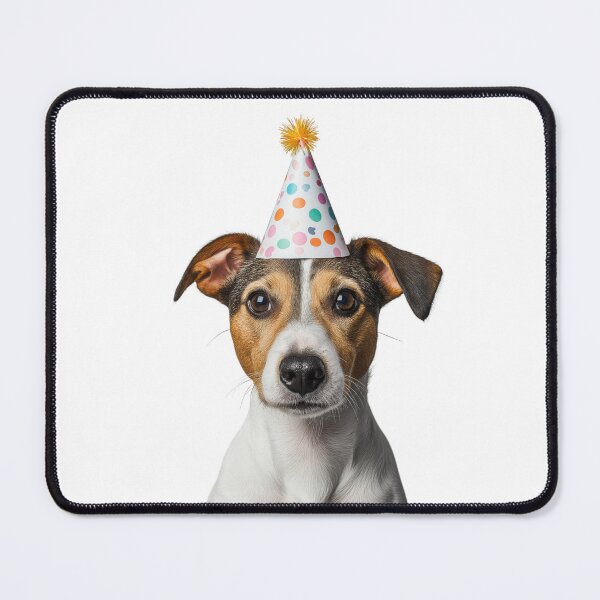 Item preview, Cute Russell Terrier dog with Party Hat Birthday Celebration designed and sold by LazyOwlStore.