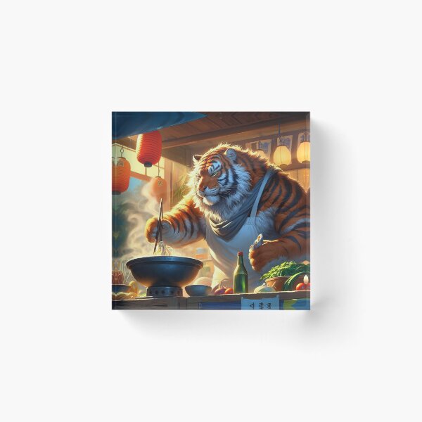 Item preview, Plus Sized Tiger Cooking Ramen designed and sold by nikkolaus.