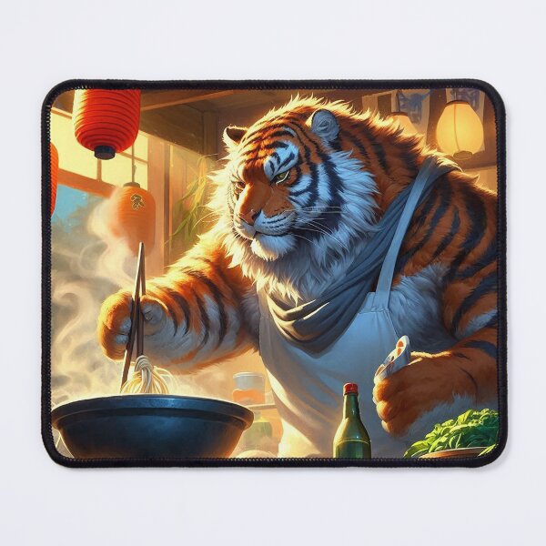 Item preview, Plus Sized Tiger Cooking Ramen designed and sold by nikkolaus.