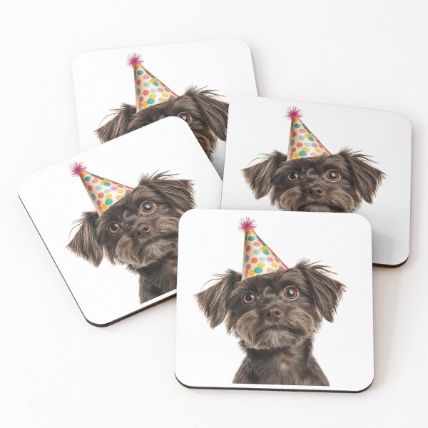 Item preview, Cute Russian Toy dog with Party Hat Birthday Celebration designed and sold by LazyOwlStore.