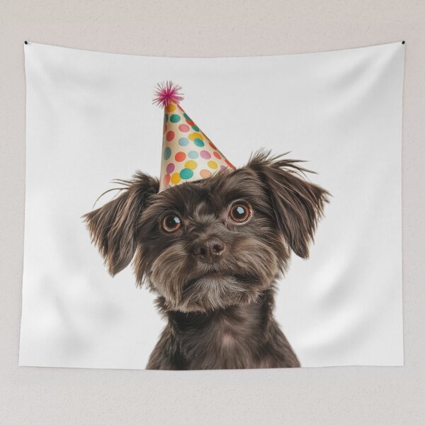 Item preview, Cute Russian Toy dog with Party Hat Birthday Celebration designed and sold by LazyOwlStore.