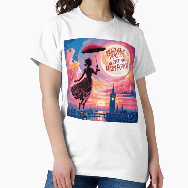 Vista previa del artículo con la obra «Mary Poppins volando por Londres», diseñado y vendido por JosieandRose.