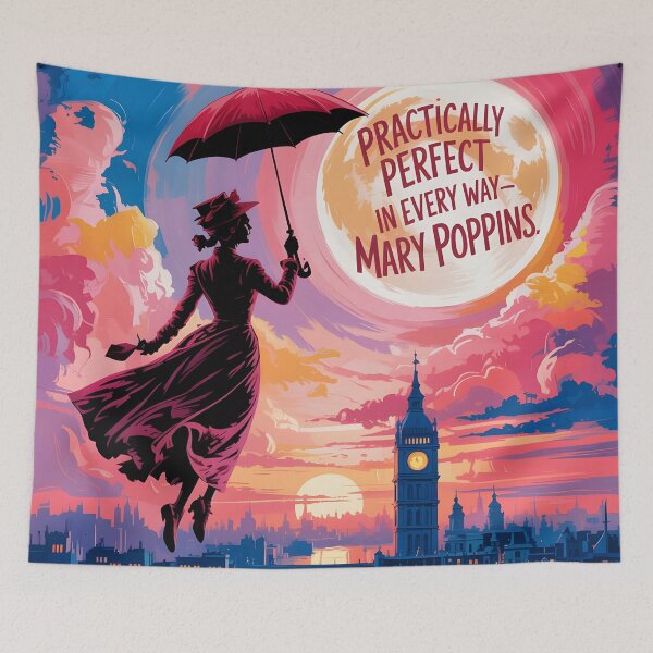 Item preview, Mary Poppins flying across London designed and sold by JosieandRose.