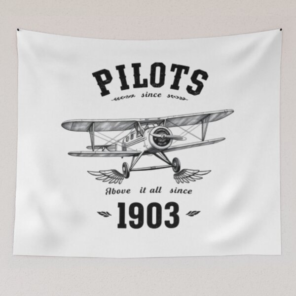 Item preview, Vintage Biplane Pilot Aviation Design  Since 1903 designed and sold by Iuqiune.
