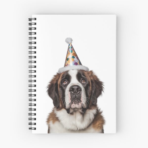 Item preview, Cute Saint Bernard dog with Party Hat Birthday Celebration designed and sold by LazyOwlStore.