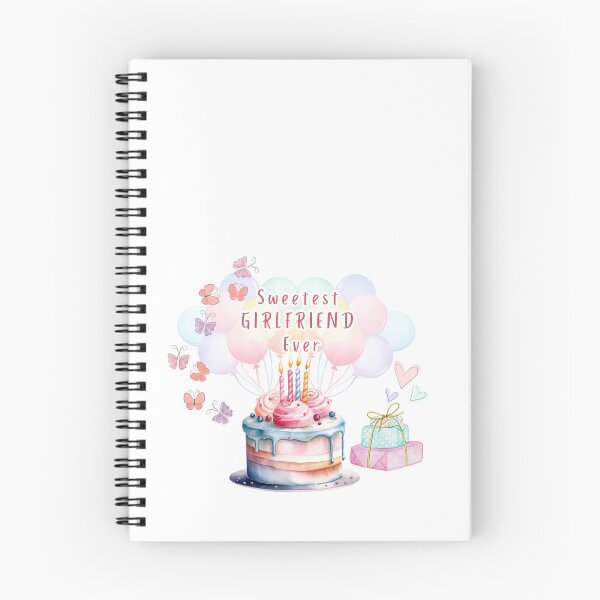 Item preview, Sweetest GIRLFRIEND Ever 3 - birthday cake, baloons,  pastel designed and sold by AlinaSCorner.
