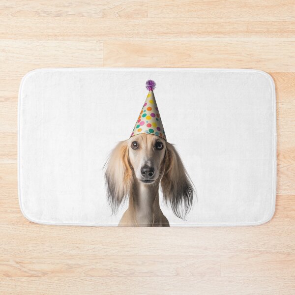 Item preview, Cute Saluki dog with Party Hat Birthday Celebration designed and sold by LazyOwlStore.