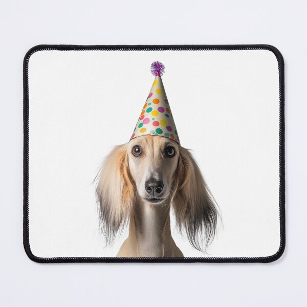 Item preview, Cute Saluki dog with Party Hat Birthday Celebration designed and sold by LazyOwlStore.
