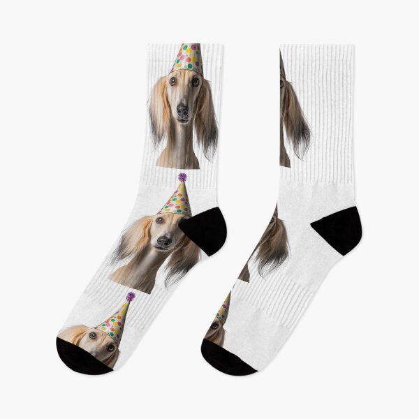 Item preview, Cute Saluki dog with Party Hat Birthday Celebration designed and sold by LazyOwlStore.