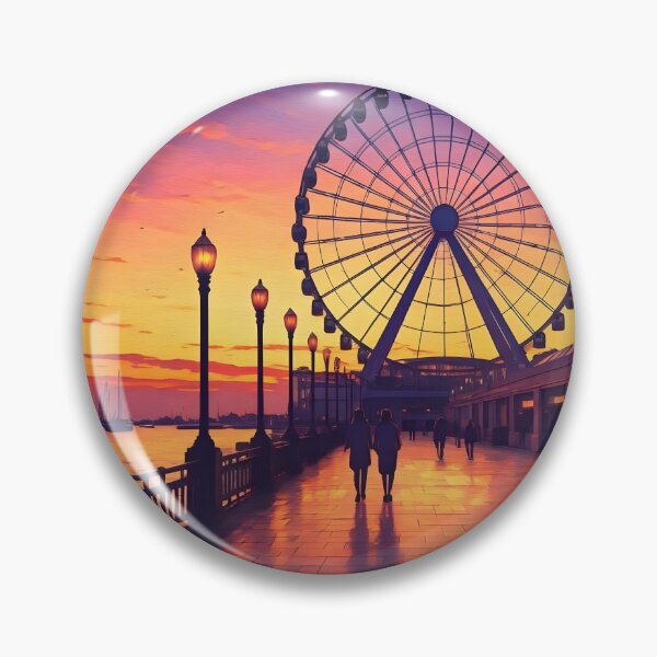 Item preview, Navy Pier, Chicago: Sunset Ferris Wheel Spectacle designed and sold by LSVart.