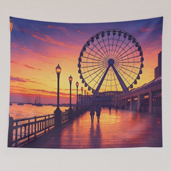 Item preview, Navy Pier, Chicago: Sunset Ferris Wheel Spectacle designed and sold by LSVart.