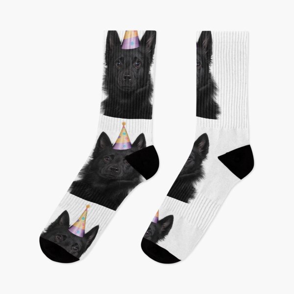 Item preview, Cute Schipperke dog with Party Hat Birthday Celebration designed and sold by LazyOwlStore.