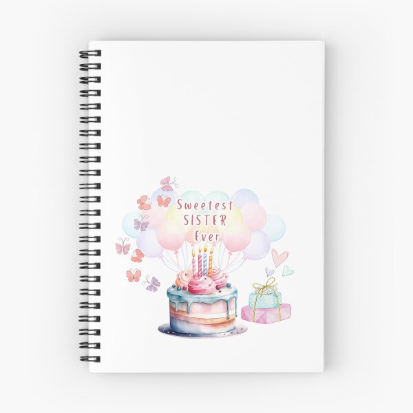 Item preview, Sweetest SISTER Ever 3 - birthday cake, baloons,  pastel designed and sold by AlinaSCorner.