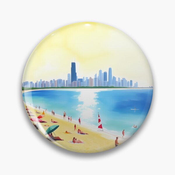 Item preview, South Beach, Chicago: Scorching Summer Day on Golden Sands designed and sold by LSVart.