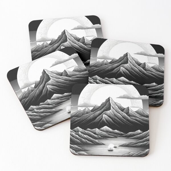 Item preview, Moonlit Mountains designed and sold by Farsky-Fashion.