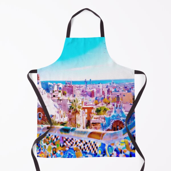 Item preview, Barcelona's Park Guell in Watercolor designed and sold by caracatita75.