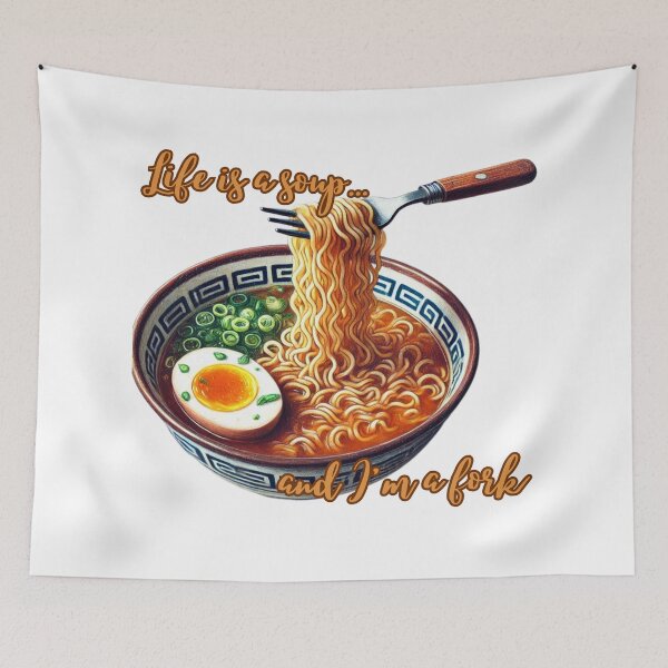 Item preview, Life is a soup... and I’m a fork designed and sold by Kim_Moon_Merch.