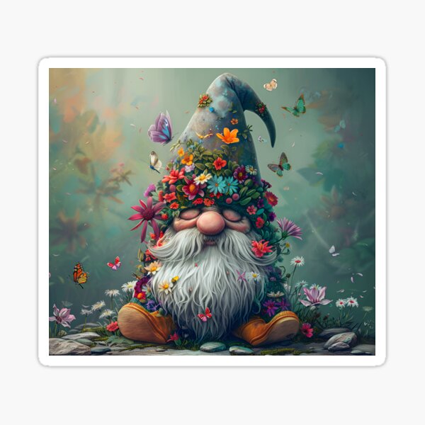 Item preview, Whimsical Garden Gnome – Playful Fantasy Forest Art designed and sold by clipify.
