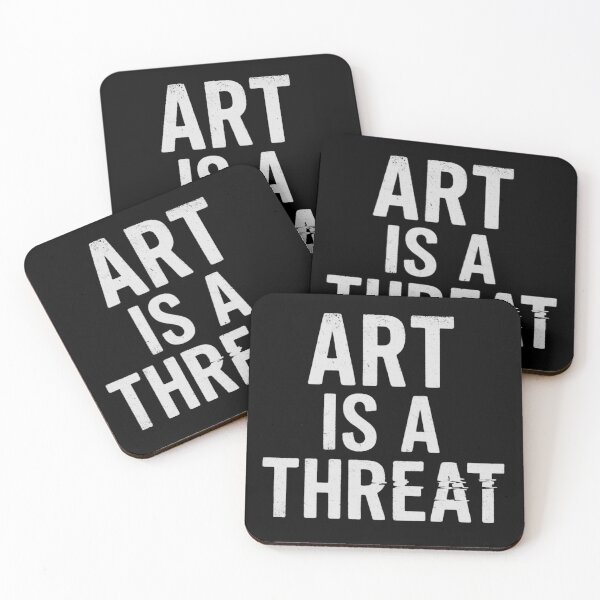 Item preview, ART IS A THREAT - light text version designed and sold by Counter Signal.
