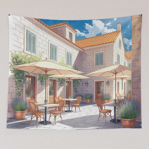 Item preview, Dubrovnik Old Town: Summer Café Charm designed and sold by LSVart.