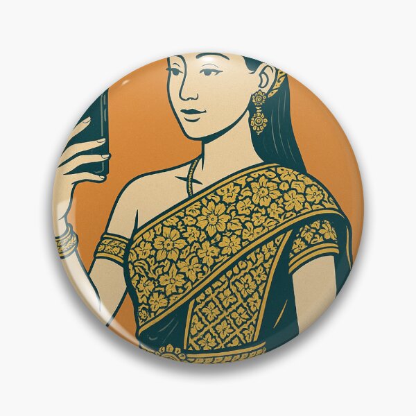 Item preview, Thai Traditional Girl Taking Selfie – Modern Vintage Thai Art designed and sold by MrNornally.