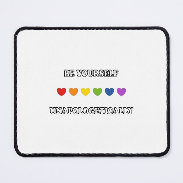 Item preview, Be yourself unapologetically LGBT Pride Month Rainbow Hearts designed and sold by Inspirationmotivation.