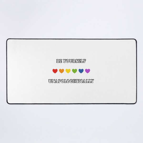Item preview, Be yourself unapologetically LGBT Pride Month Rainbow Hearts designed and sold by Inspirationmotivation.