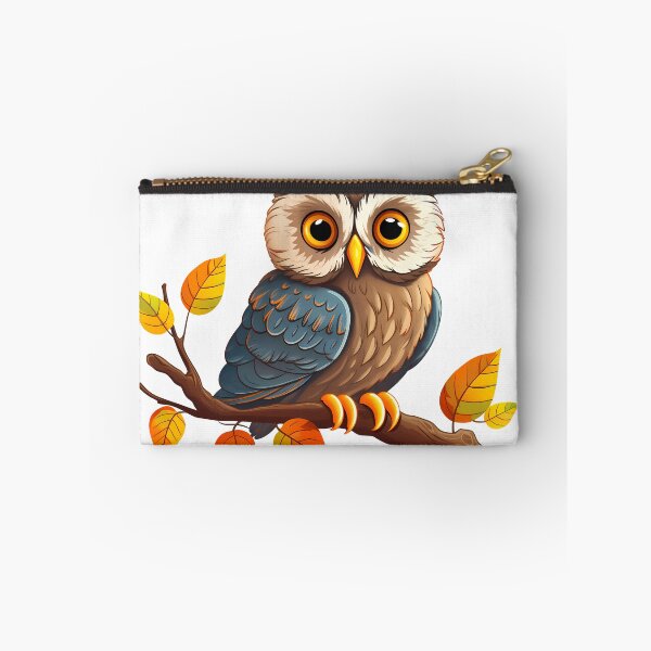 Item preview, Owl - Brown and Blue Owl Sitting on Branch designed and sold by Asapusri.