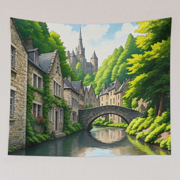 Item preview, Durbuy, Belgium: Charming Ivy-Draped Cobblestones designed and sold by LSVart.