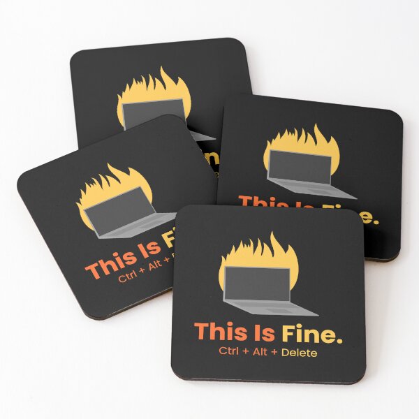 Item preview, This Is Fine (Ctrl+Alt+Delete) designed and sold by BlendArts.