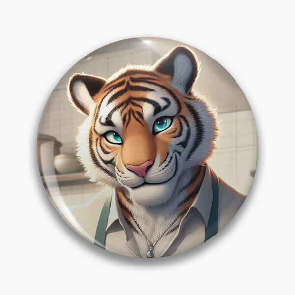 Item preview, Chef Tiger Prepares Some Grilled Meat designed and sold by nikkolaus.