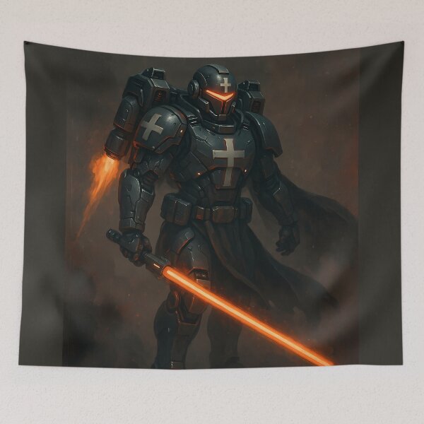 Item preview, Futuristic Crusader – Deus Vult in Cyberwar designed and sold by PixelForge.com.de.