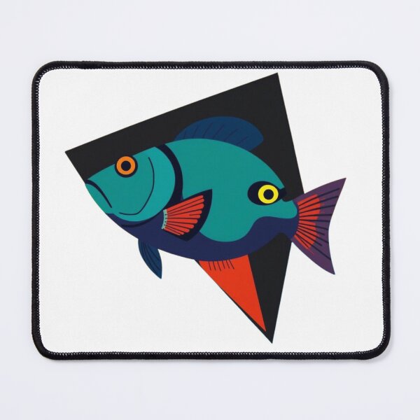 Item preview, Colorful Geometric Fish Illustration designed and sold by TwoDotsStudio.