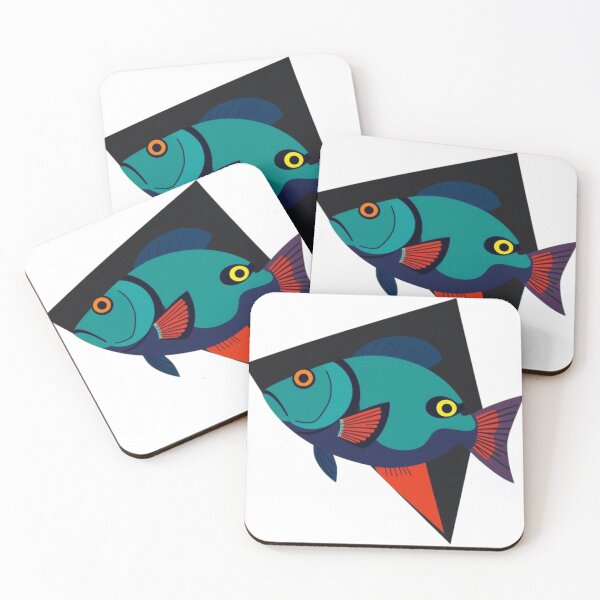 Item preview, Colorful Geometric Fish Illustration designed and sold by TwoDotsStudio.