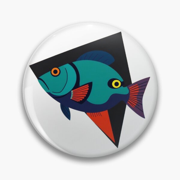 Item preview, Colorful Geometric Fish Illustration designed and sold by TwoDotsStudio.