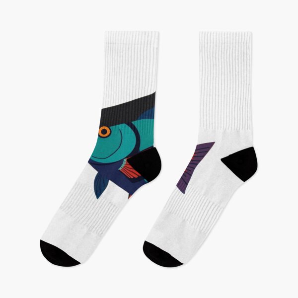 Item preview, Colorful Geometric Fish Illustration designed and sold by TwoDotsStudio.