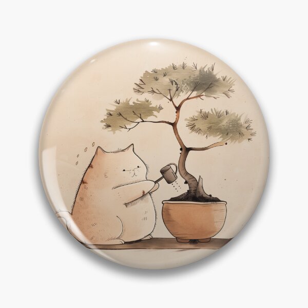 Item preview, Chubby Cat Watering Bonsai Tree Nr.2 designed and sold by Line-Creations.
