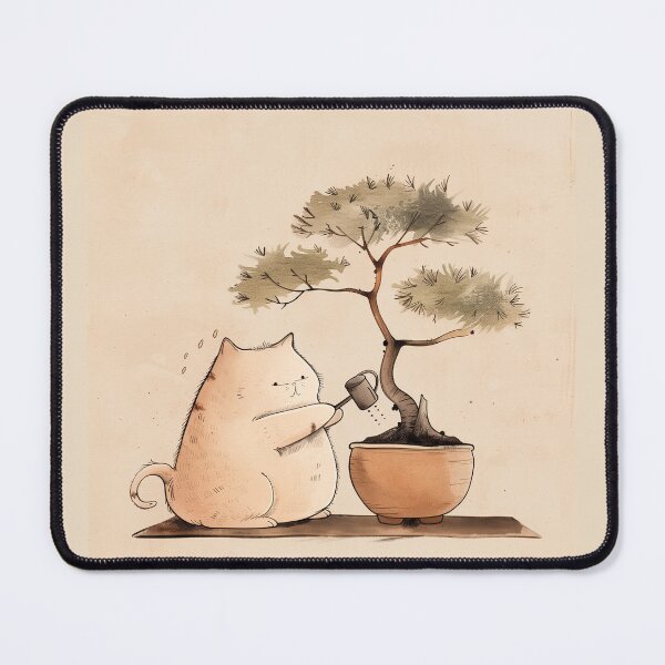 Item preview, Chubby Cat Watering Bonsai Tree Nr.2 designed and sold by Line-Creations.