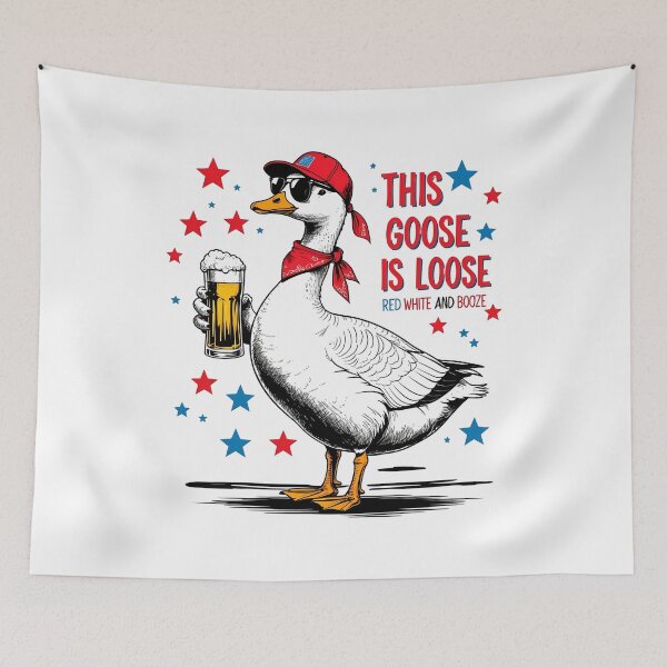 Item preview, This Goose Is Loose: Red, White, and Booze Patriotic Party Animal designed and sold by Frame of Mind .
