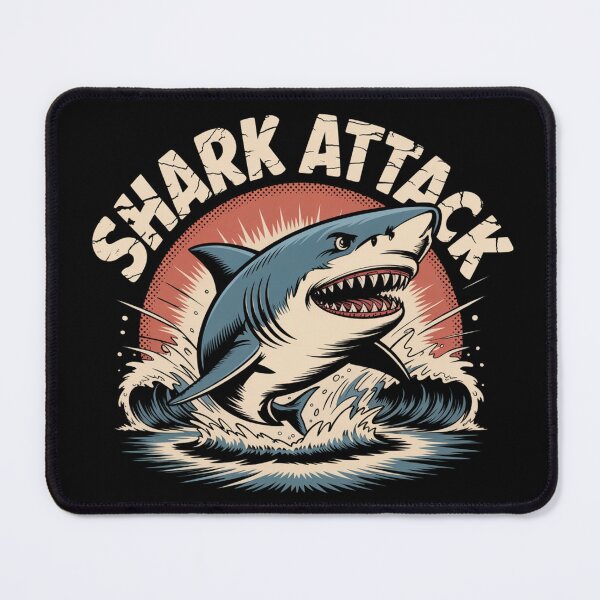 Item preview, Shark Attack - Retro Comic Style Ocean Predator Design designed and sold by Start with INGz.