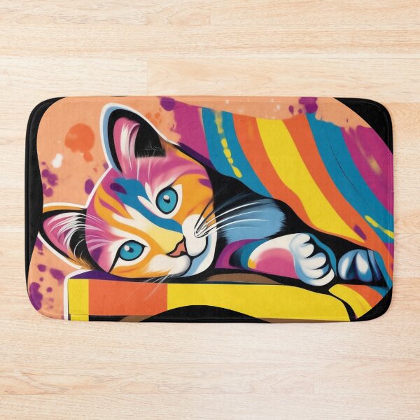 Item preview, Not Today - sleepy lazy rainbow cat 6 designed and sold by AlinaSCorner.
